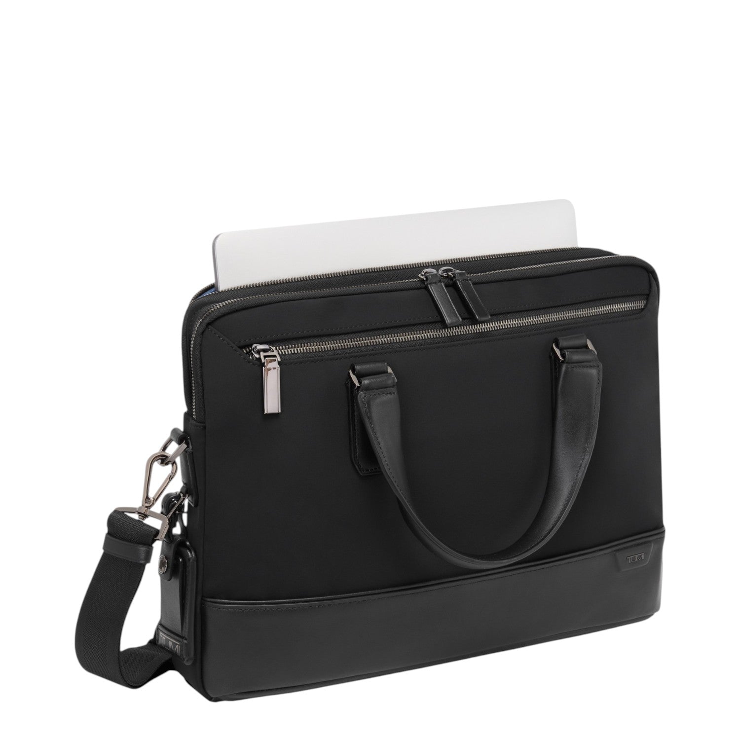 Lieblingstasche Tumi Harrison Sycamore slim black nylon briefcase with leather trim and laptop compartment