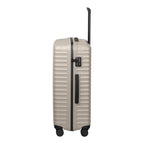 Lieblingstasche UPGRADE 4w Trolley L in beige with a hard shell, side handle, and integrated TSA lock