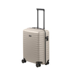 Lieblingstasche UPGRADE 4w Trolley S23 in beige with a hard shell, telescopic handle, and four spinner wheels.