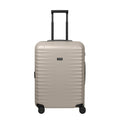 Lieblingstasche UPGRADE 4w Trolley M in beige with a hard shell, telescopic handle, and four smooth-rolling wheels.