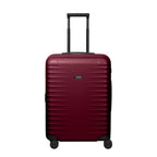 Lieblingstasche UPGRADE 4w medium trolley suitcase in deep red with a textured hard shell and black handle