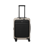 Lieblingstasche UPGRADE 4w Trolley S VT in beige and black with a front pocket and four spinner wheels