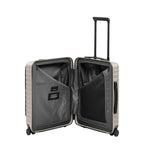 Lieblingstasche UPGRADE 4w Trolley S VT in beige with open interior featuring zippered compartments and lining