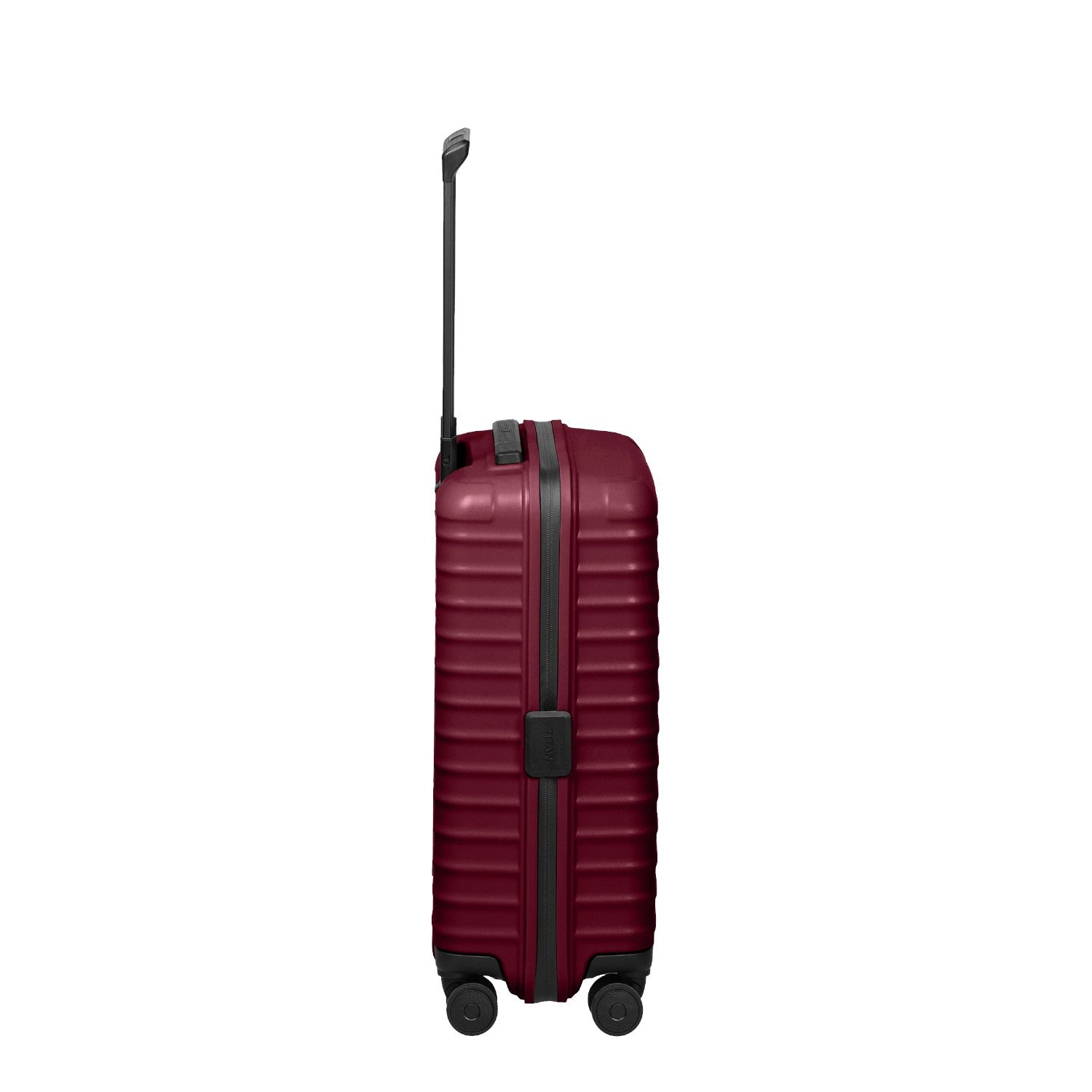 Lieblingstasche UPGRADE 4w Trolley S20 in dark red with a hard shell, telescopic handle, and four spinner wheels.