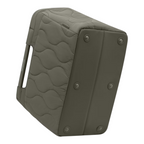 Lieblingstasche Vaasa quilted shopping basket in olive green with a structured base and protective feet