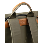 Lieblingstasche Wakayama rolltop backpack in olive green with tan leather accents and padded shoulder straps