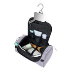 Lieblingstasche Wash Pack hanging toiletry bag in grey with integrated mirror, mesh pockets, and travel accessories