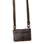 Lieblingstasche Yao dark brown crossbody bag with adjustable strap and rear zipper pocket
