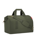Lieblingstasche Allrounder L travel bag in olive green with sturdy handles, shoulder strap, and gold-tone hardware.