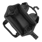 Lieblingstasche Allrounder R insulated backpack in black with a wide zippered opening and internal pockets.