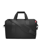 Lieblingstasche Allrounder L spacious black travel bag made of water-repellent polyester with padded shoulder strap