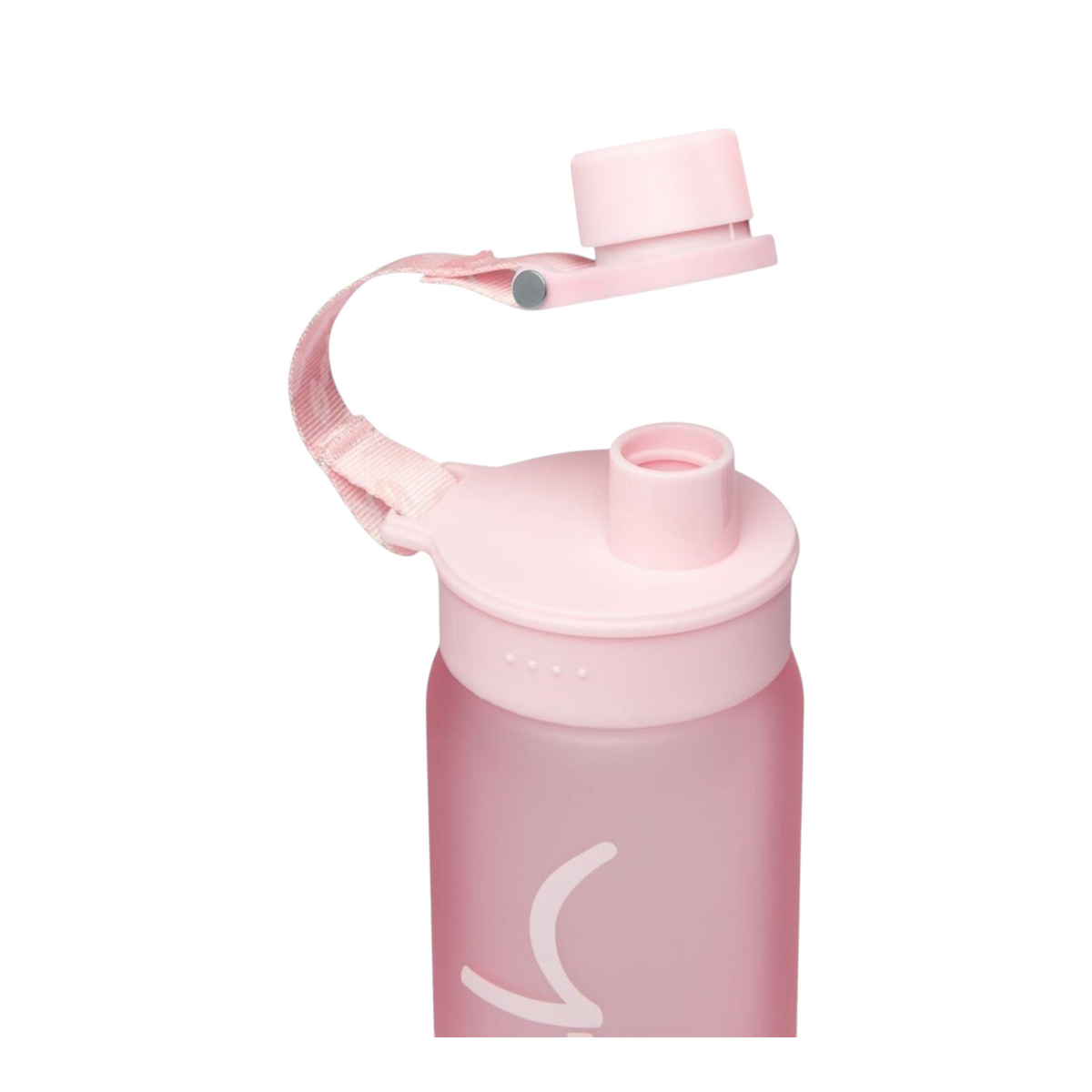 Lieblingstasche Satch pink sports water bottle with leak-proof lid and carrying strap, BPA-free and dishwasher safe.