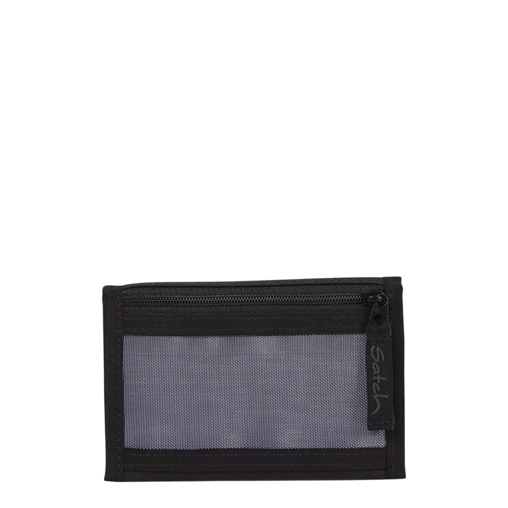 Lieblingstasche black wallet with a transparent mesh window and zippered compartment for coins and bills