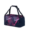 Lieblingstasche satch sports bag in navy blue with pink geometric pattern, featuring a separate shoe compartment.
