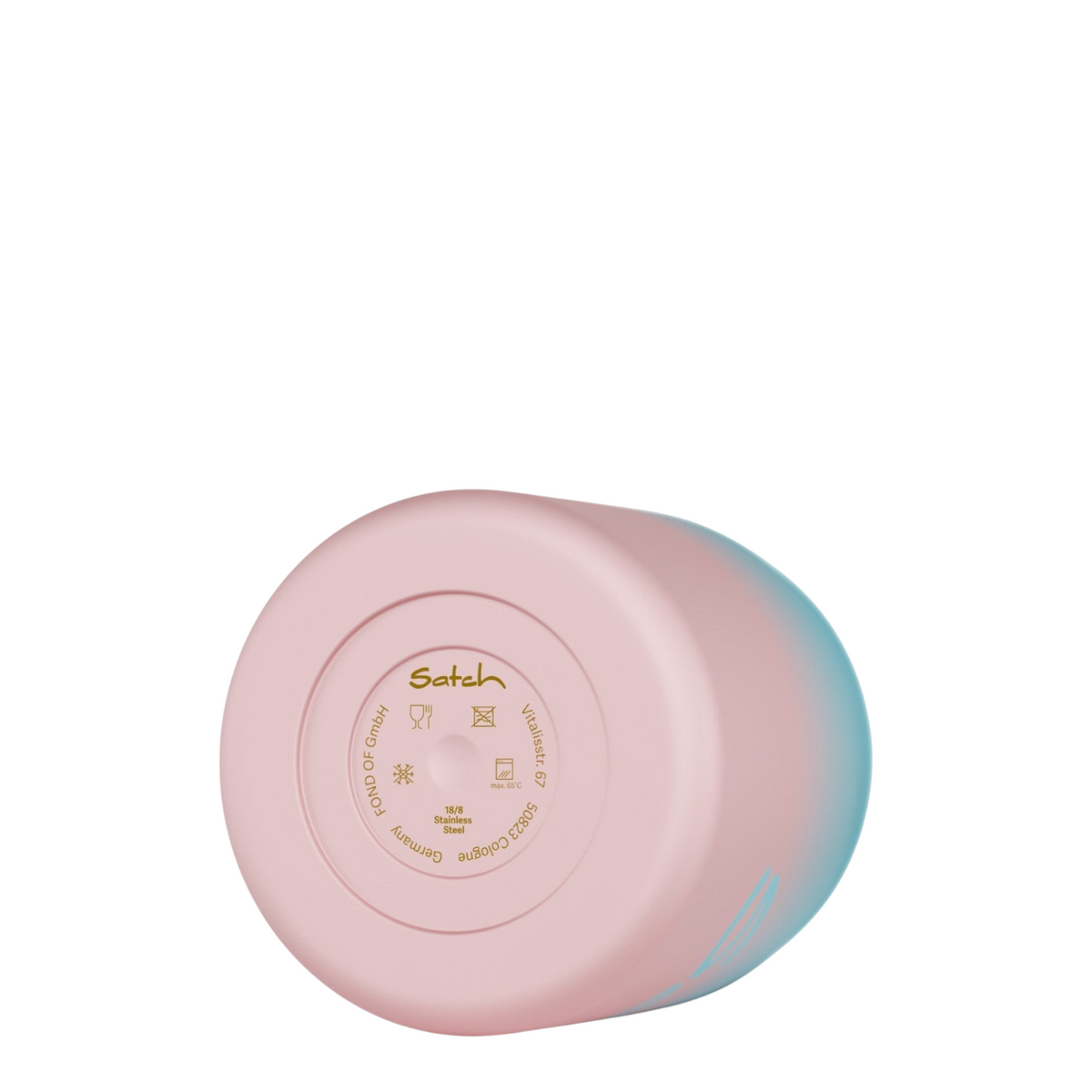 Lieblingstasche Satch stainless steel thermal food container base in pastel pink and blue gradient