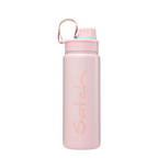 Lieblingstasche Satch stainless steel water bottle in light pink with a leak-proof lid and carrying loop.