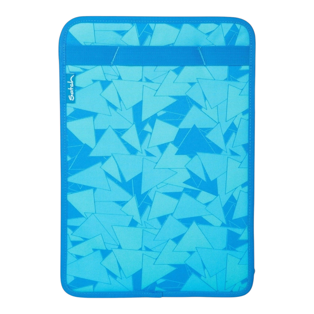 Lieblingstasche Tripleflex blue notebook folder with geometric triangle pattern for school organization