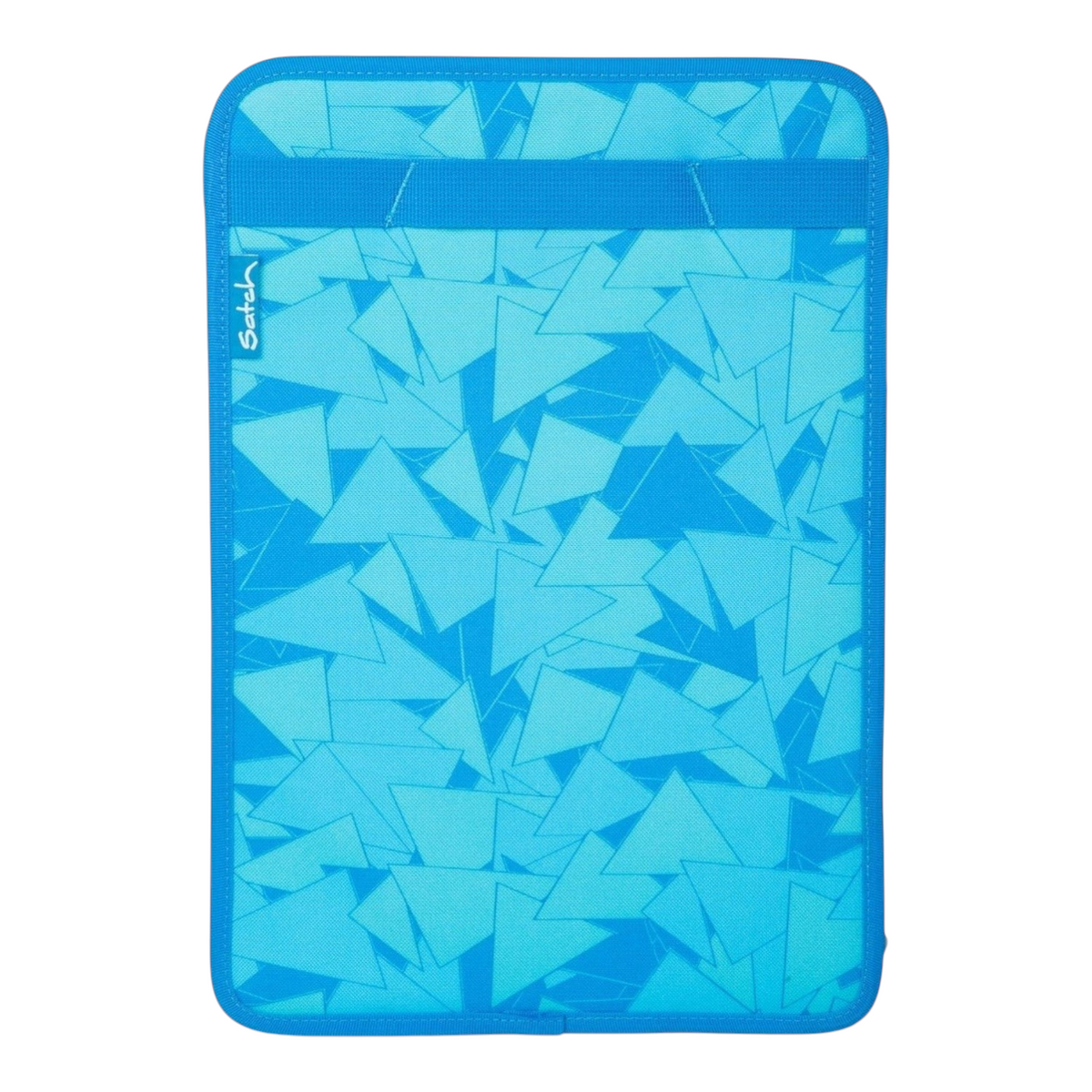 Lieblingstasche Tripleflex blue notebook folder with geometric triangle pattern for school organization