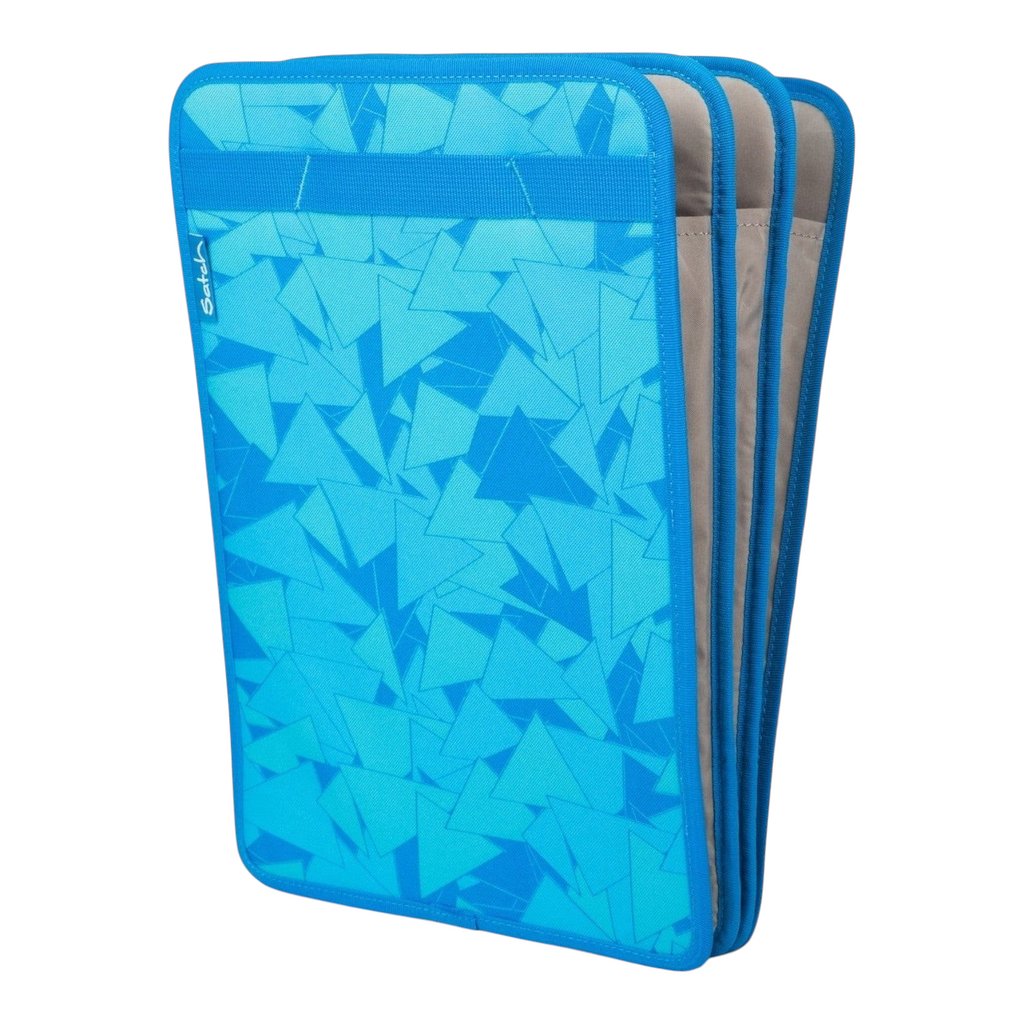 Lieblingstasche Tripleflex blue geometric pattern school notebook organizer with durable protective compartments