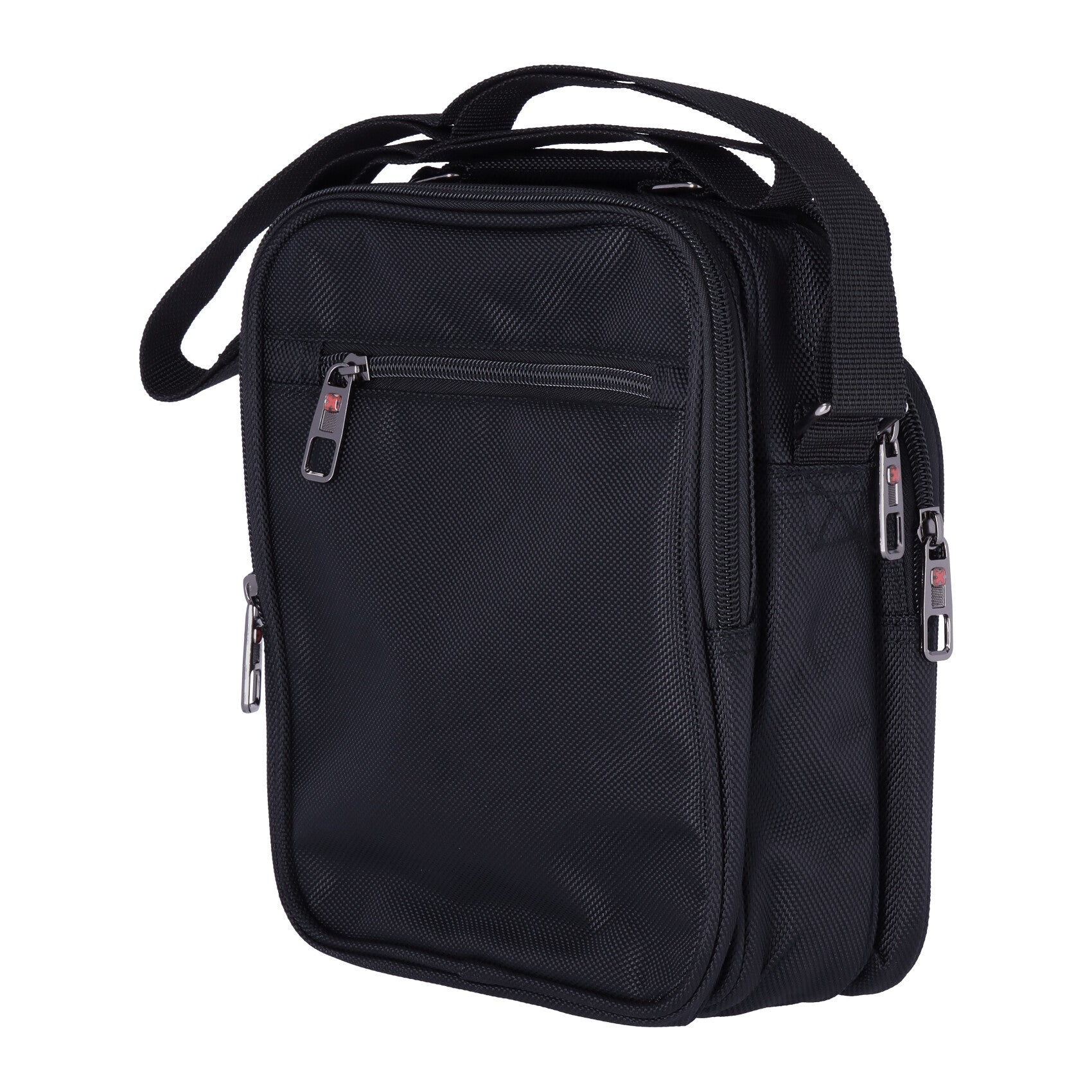 Shoulder bag with handle and front pocket