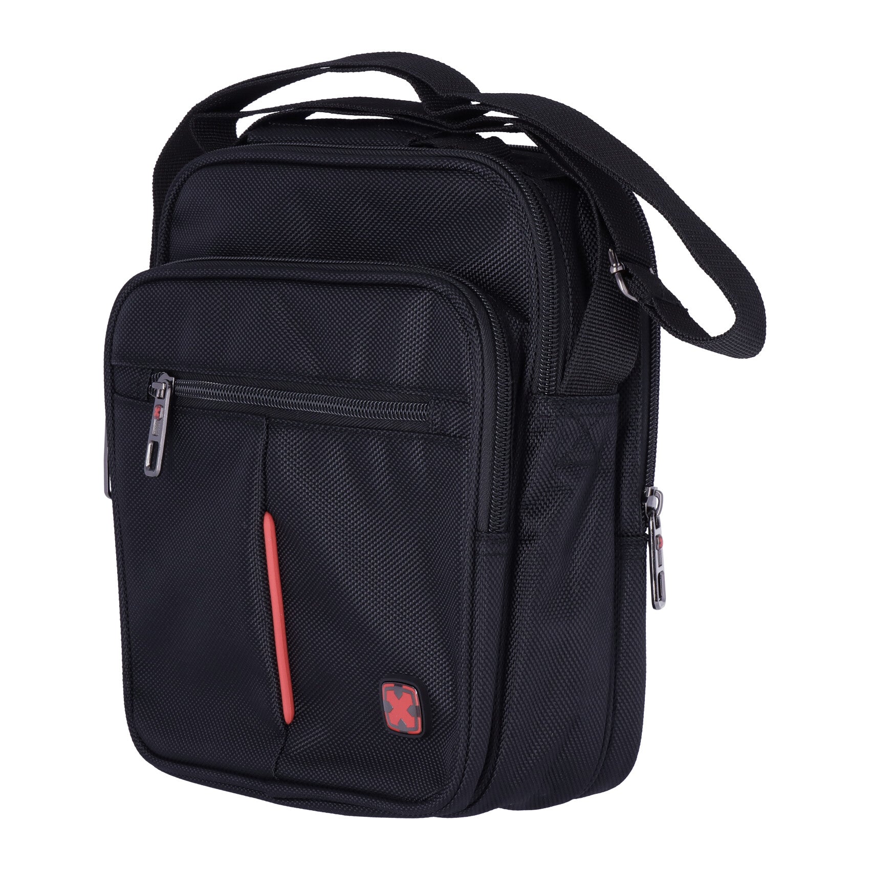 Shoulder bag with handle and front pocket