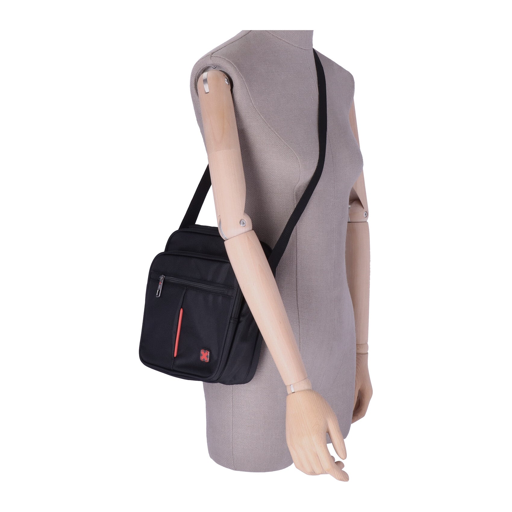 Shoulder bag with handle and front pocket