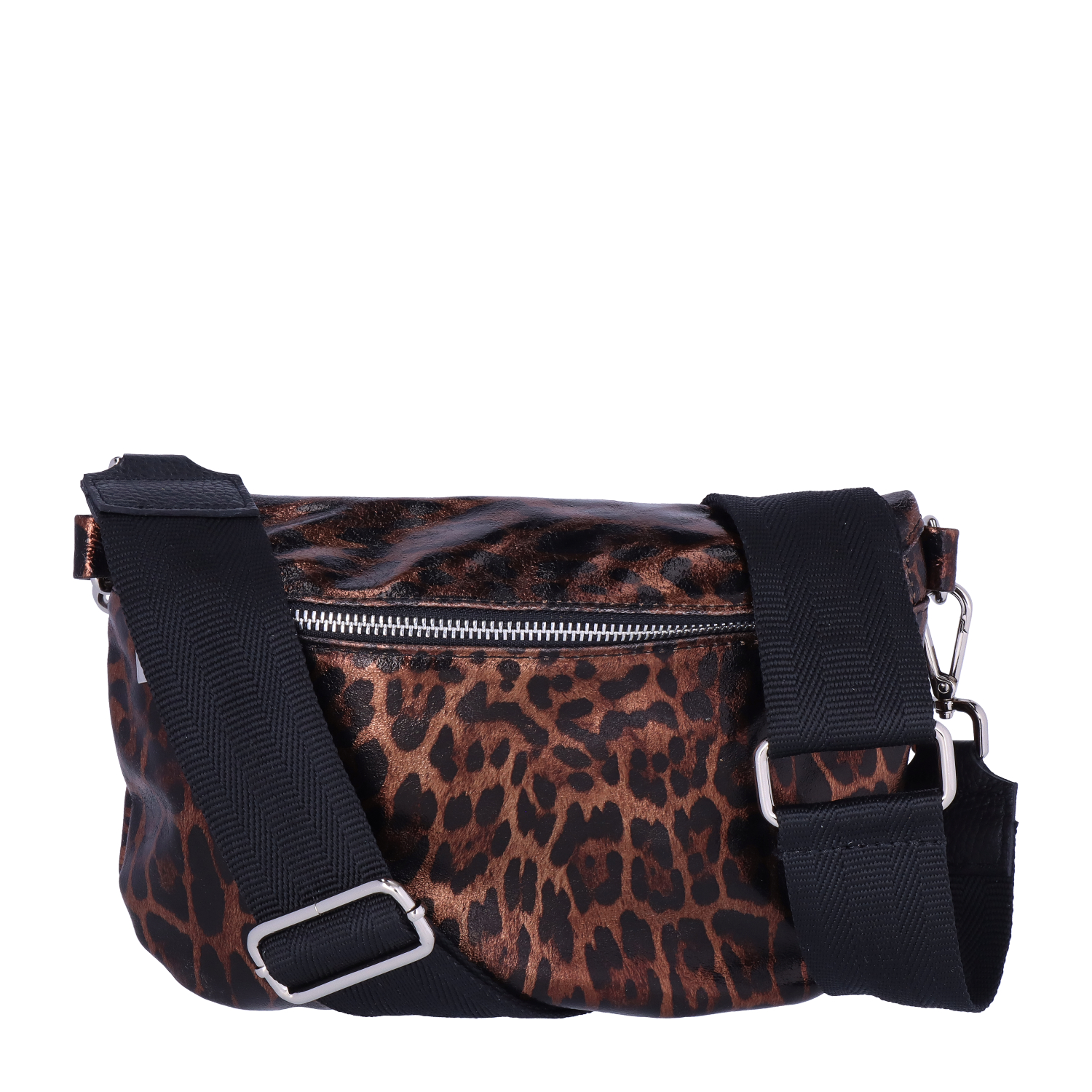 ALEXANDER HEITZ Crossbody Leder mit Gurt L Metallic